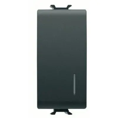Intrerupator cu revenire ( sonerie ) 1 modul cu led 16A Gewiss Chorus GW12132, negru satin