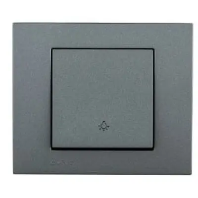 Intrerupator cu Revenire ST Grano Met Ovivo OV00153, 10A, 250V, IP20, fumuriu
