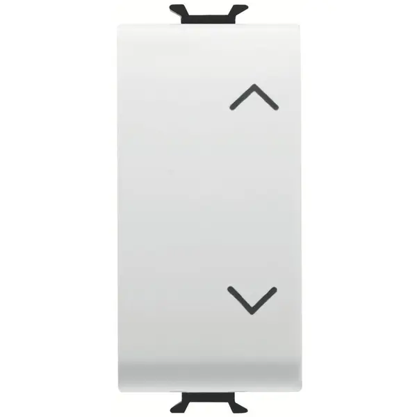 Intrerupator cu trei cai 2P, 250V CA, 10AX, simbol SUS-JOS, 1 modul, alb lucios, Gewiss GW10122