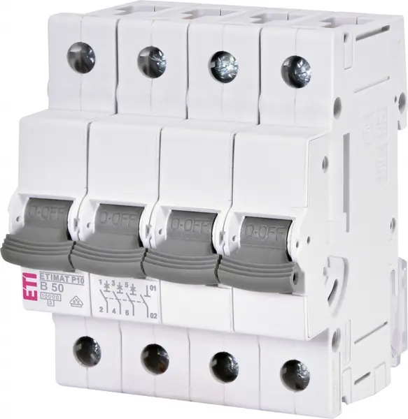intrerupator de circuit etimat p10 3p+n b50 001901415