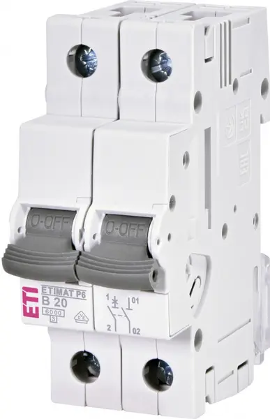 intrerupator de circuit etimat p6 1p+n b20 001900111