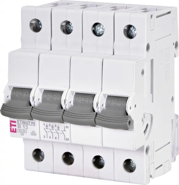 intrerupator de circuit etimat p6 3p+n b13 001900409