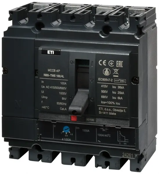 intrerupator de circuit in car nbs-tms 100/4l 63a 4p 004673015