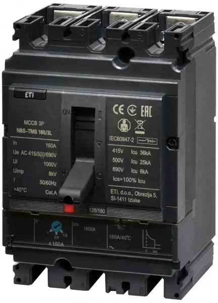 intrerupator de circuit in car nbs-tms 160/3l 160a 3p 004673009