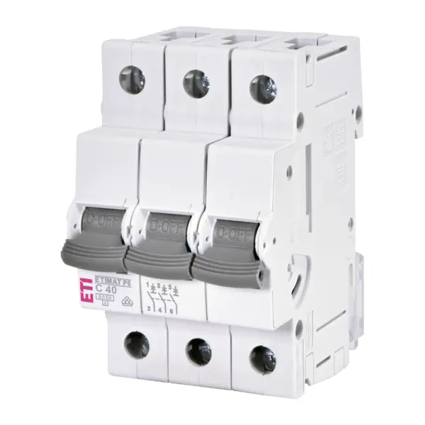 Intrerupator de circuit trifazat ETIMAT P6 3p C40 6kA ETI 001900334