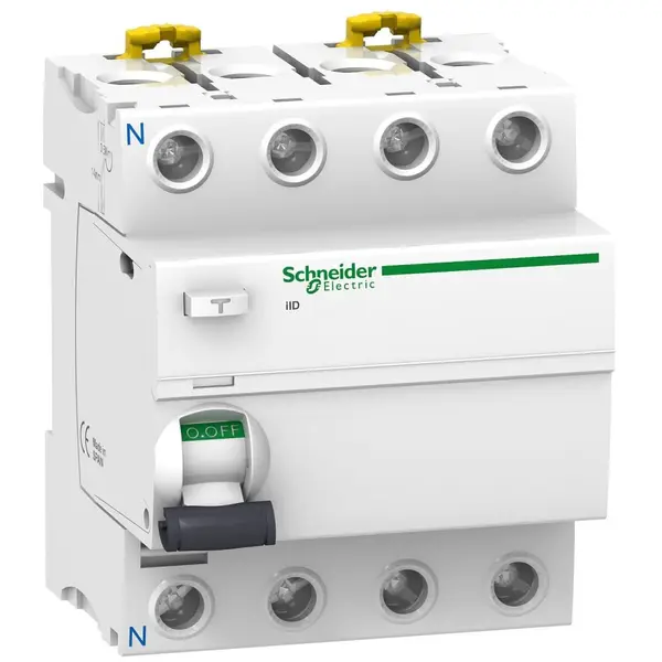 Intrerupator diferential RCCB 4P, 25A, 30Ma, Tip A Schneider A9R21425