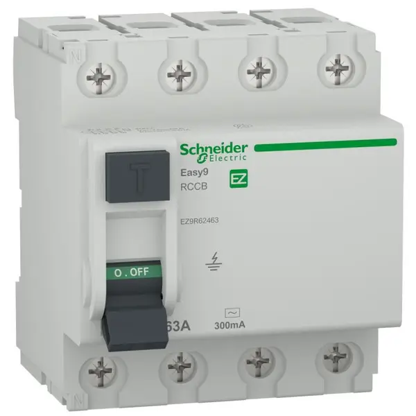 Intrerupator diferential RCCB Easy9 4P 63A/300mA tip AC Schneider EZ9R62463