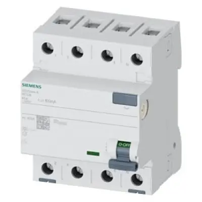 Intrerupator diferential RCCD Siemens 5SV3444-6, 40A, 100mA, 400V, 10kA