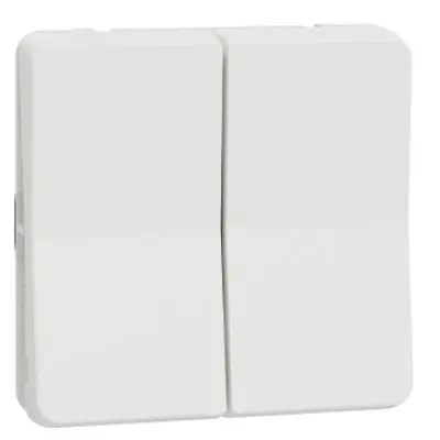 Intrerupator dublu cap scara Mureva Schneider MUR39022 , multi, 250V, IP55, alb