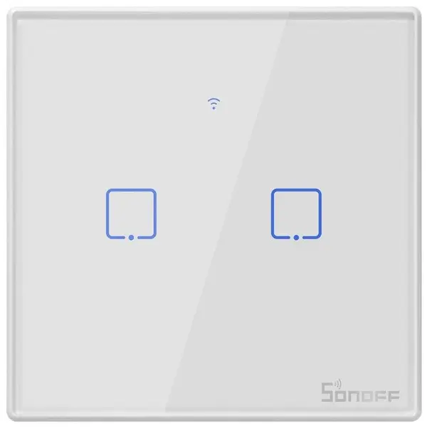 Intrerupator inteligent cu touch Sonoff T0 EU TX , WiFi, (2 canale) 6920075725513
