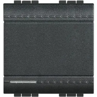 Intrerupator simplu 2 module Living Light Bticino L4001M2N, antracit