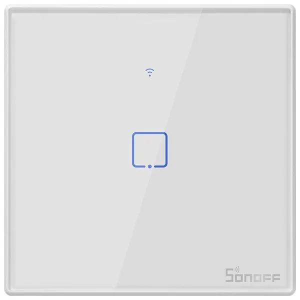 Intrerupator Smart cu Touch WiFi + RF 433 Sonoff T2EU1C TX, (1 canal) 6920075725711
