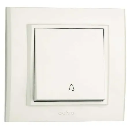 Intrerupator Sonerie ST Mina Ovivo OV00424, 10A, 250V, IP20, natural alb