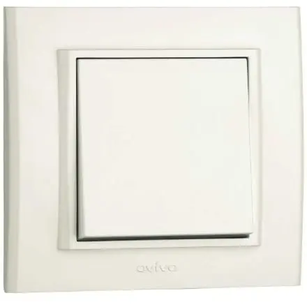 Intrerupator ST Mina Ovivo OV00421, 10A, 250V, IP20, natural alb