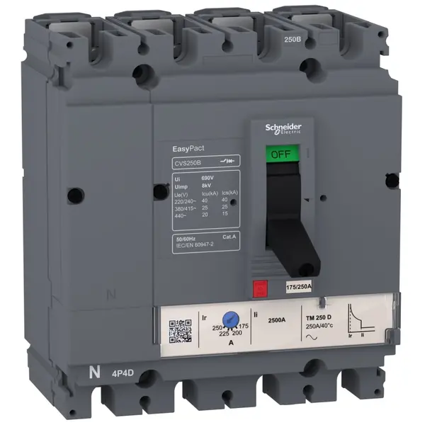 Intrerupator tip Usol Easypact CVS, CVS100B Tm63D, 4P/4D Schneider LV510325