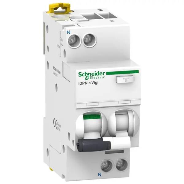 Intreruptor automat diferential RCBO IDPNA Vigi, 1P + N, 16A, 30Ma Clasa A Schneider A9D54616
