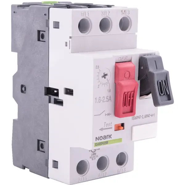 Intreruptor automat pentru protectia motoarelor 3P 1-1.6A, cu butoane Noark 108945
