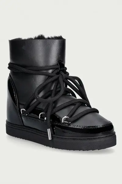Inuikii Gloss Wedge cizme de zăpadă pentru femei din piele