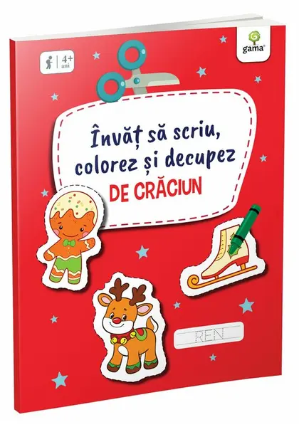Invat sa scriu colorez si decupez de Craciun