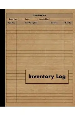 Inventory Log: Large Inventory Log Book - 120 Pages for Business and Home - Perfect Bound - Red Tiger Press