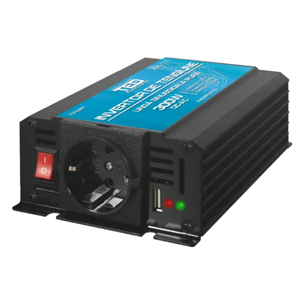 Invertor 12V la 230V 300W undă sinusoidală pură, TED000408