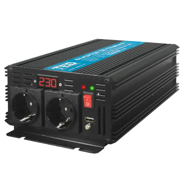 invertor auto 12v 220v, putere convertor 1000w cu unda sinusoidala pura, ted electric ted000378