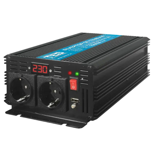 Invertor de la 12V la 230V 1000W undă sinusoidală pură, TED000378