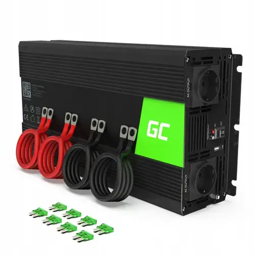 Invertor de tensiune 2000W/4000W 12V la 230V Volt USB DC AC Unda sinusoidala pura Green Cell