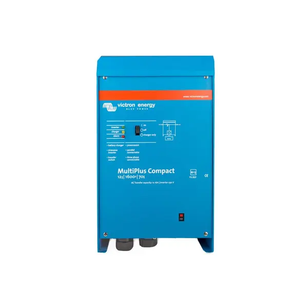 Invertor fotovoltaic Victron Energy MultiPlus Compact CMP122160000, 2000 VA, 1600 W, incarcare acumulator 80 A, PowerAssist, PowerControl, 12 V
