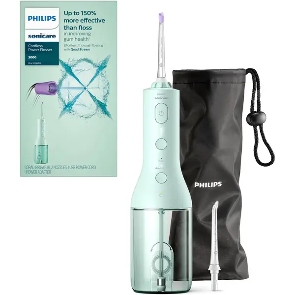 Irigator bucal tip dus bucal Philips Sonicare HX3826 24 cu tehnologie QuadStream, portabil, 2 moduri de curatare, 3 niveluri de intensitate , include