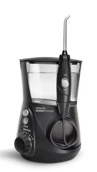 Irigator bucal Waterpik Ultra Professional Aquarius WP-662, 7 Capete, 2 Moduri de curatare, Cronometru (Negru)
