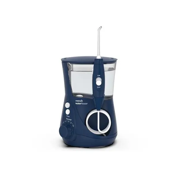 Irigator Bucal, Waterpik, WP-663, Aquarius, 7x Varfuri, 1400 psi, 10x Trepte Presiune, Rezervor 400ml, Albastru