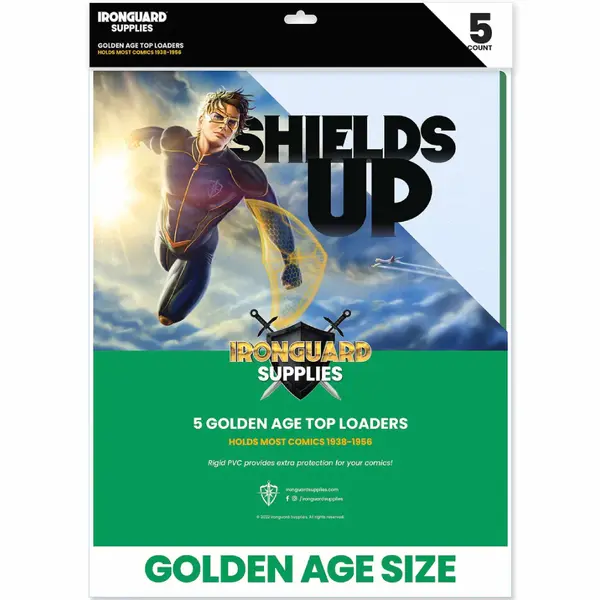 Ironguard Top Loader Golden Comic Green 5-Pack