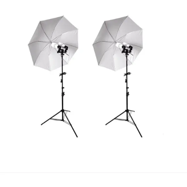 iShoot Kit lumina continua foto-video cu 2x stativ 190cm+2x umbrela difuzie 84cm+2x suport stativ dublu si bec 85W