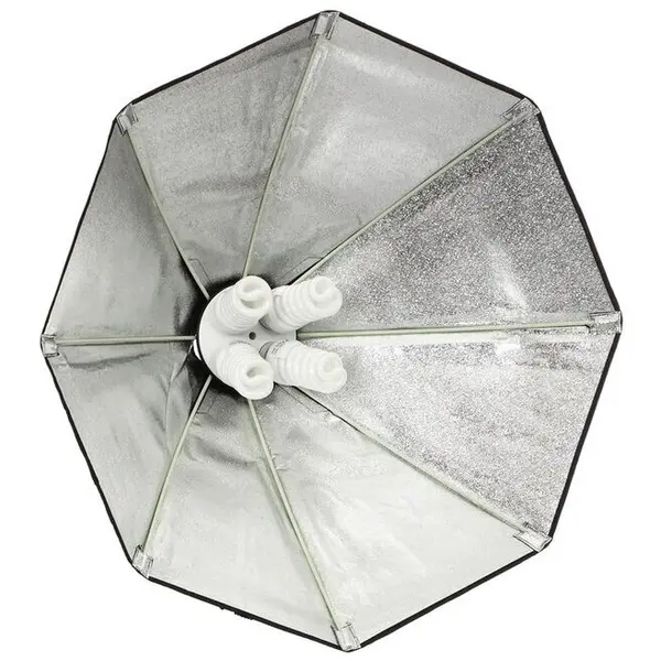 iShoot Kit suport pentru 4 becuri cu fasung E27 + softbox octogonal 65cm
