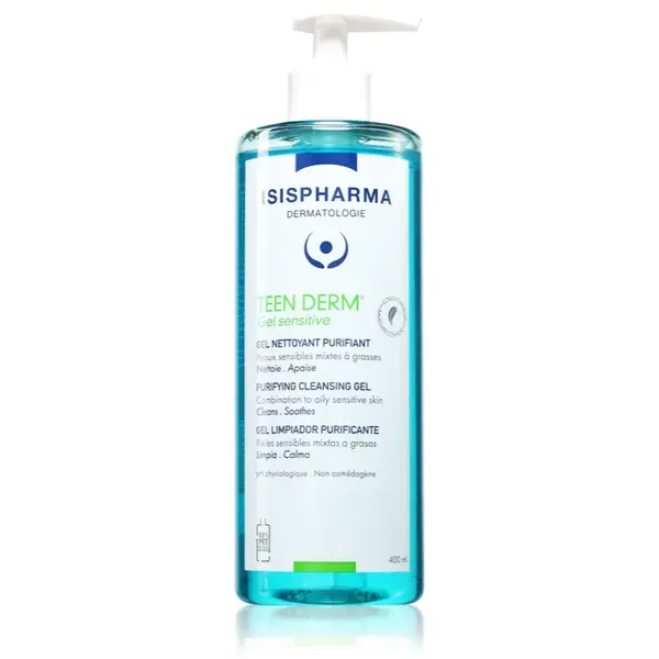 ISISPHARMA Teen Derm Gel Sensitive gel de curățare pentru tenul gras, predispus la acnee 400 ml