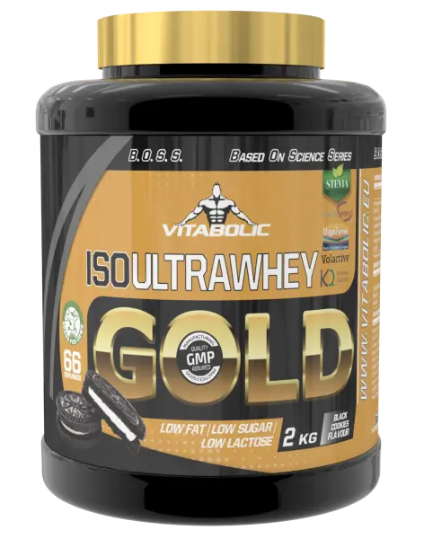 ISO UltraWhey Gold cu aroma Black Cookies, 2kg, Vitabolic