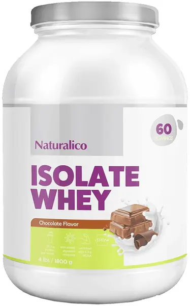 Isolate Whey, ciocolată, 1800 g, Naturalico