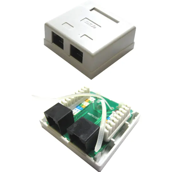 IT-BUDGET Priza de retea dubla aplicata, UTP cat 5e RJ-45