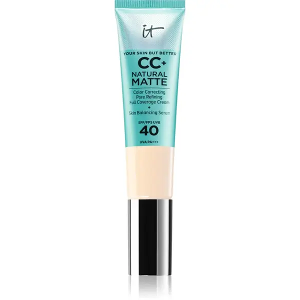 IT Cosmetics Your Skin But Better CC+ Natural Matte crema CC pentru un aspect mat SPF 40 Fair Warm 32 ml