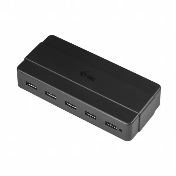 iTec Hub de incarcare i-tec USB-A cu 7 porturi + adaptor de alimentare, Negru