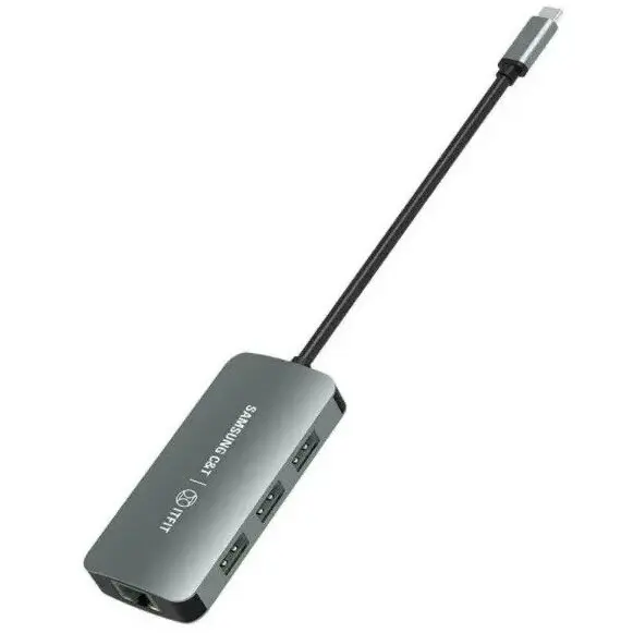 Itfit Hub Portable Itfit Samsung C&T Usb-C 6 in 1, Gri argintiu