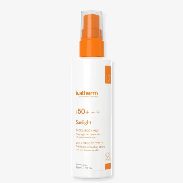 Ivatherm Sunlight lapte protectie fata/corp SPF50+ 200ml