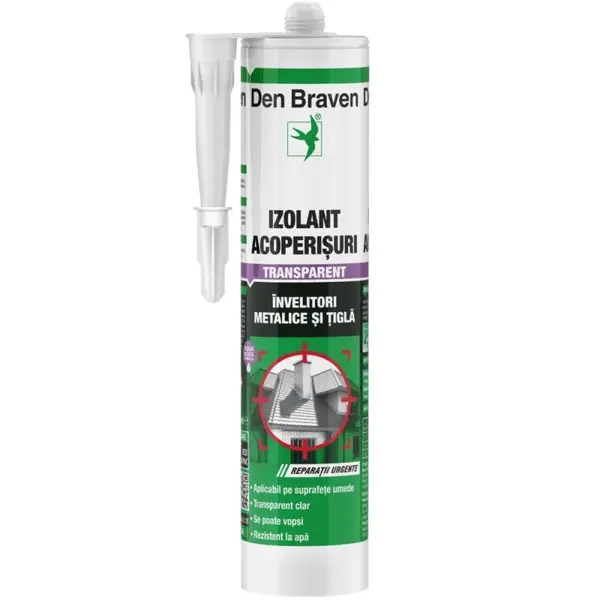 Izolant pentru acoperisuri, Elast-O Rubber, 300 ml, Den Braven