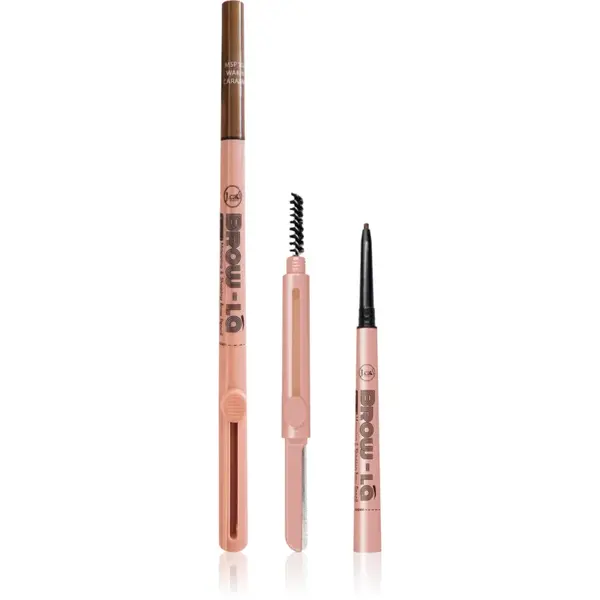 J.Cat Beauty Brow-LA creion pentru sprancene cu pensula culoare 102 Warm Caramel 0.08 g