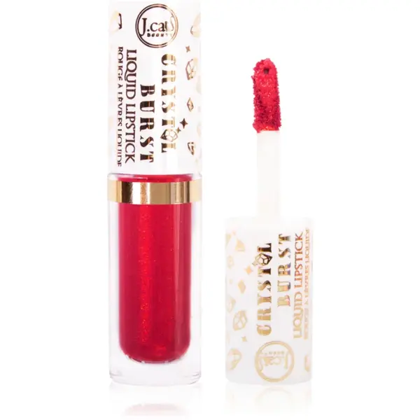 J.Cat Beauty Crystal Burst Ruj de buze lichid, de lunga durata culoare 106 Punky Magenta 0.8 g