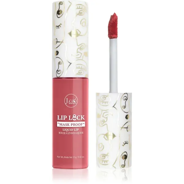 J.Cat Beauty Lip Lock Ruj de buze lichid, de lunga durata cu efect matifiant culoare 108 Blessed 10 g