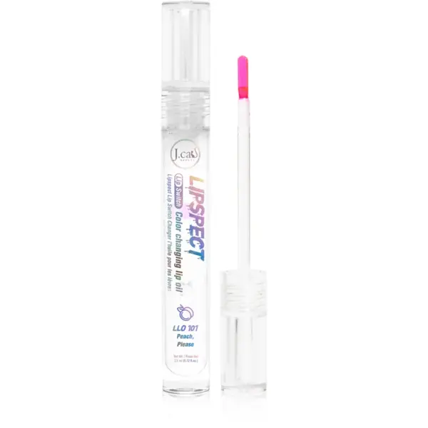 J.Cat Beauty Lipspect ulei pentru buze care își schimbă culoarea culoare 101 Peach, Please 3 ml