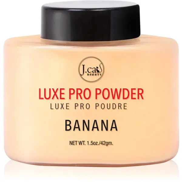 J.Cat Beauty Luxe Pro pudră liberă pentru fixare cu efect matifiant culoare 101 Banana 42 g