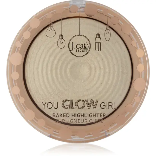 J.Cat Beauty You Glow Girl iluminator compact culoare 101 White Goddess 8.5 g
